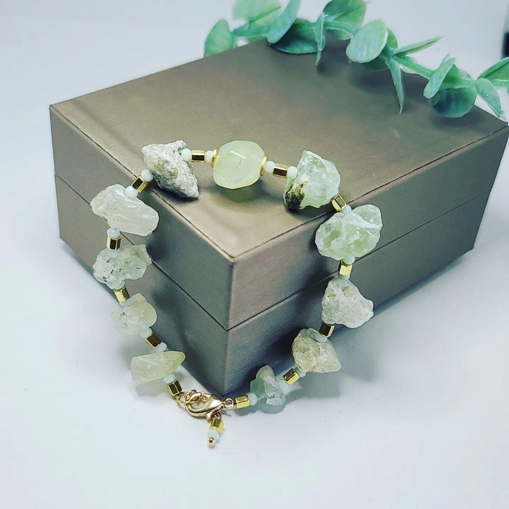 Prehnite bracelet